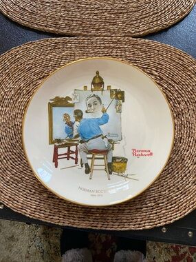 Norman Rockwell Triple Self Portrait